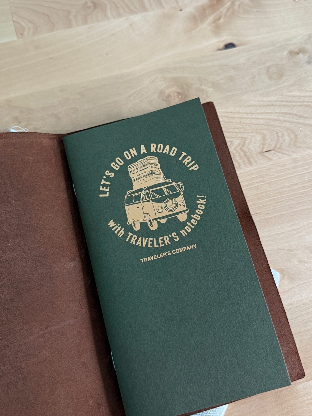 Brown Leather Road Trip Planner Notebook - Picture 3 of 4
